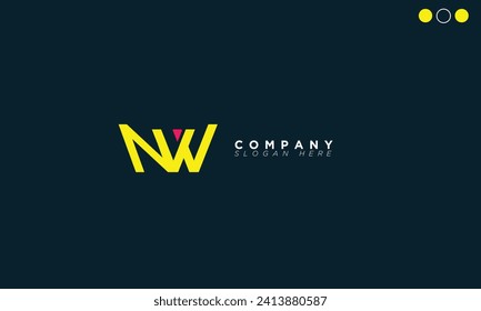 NW Alphabet letters Initials Monogram logo WN, N and W