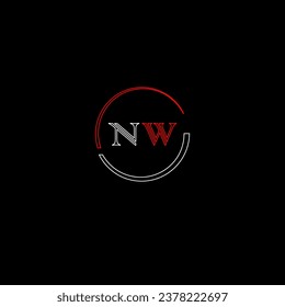 plantilla de diseño de logotipo de letras modernas creativas de NW