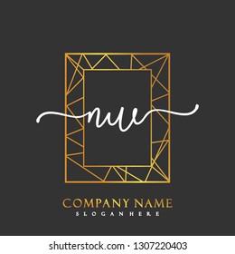 NW Initial Handwriting logo template vector