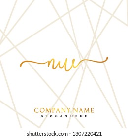NW Initial Handwriting logo template vector