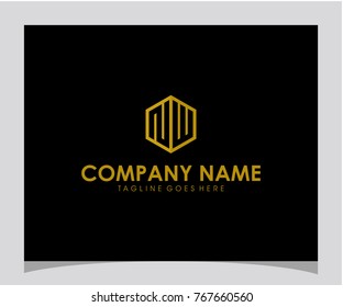 NW initial letter logo design