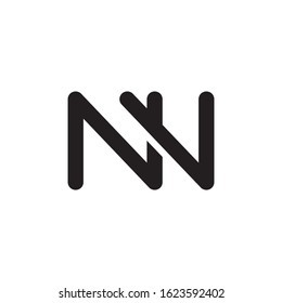 NW initial letter logo template vector icon design