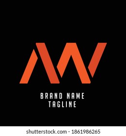 logotipo de las iniciales de NW, logotipo de las iniciales de nombre, logotipo de las iniciales de la empresa, logotipo de las iniciales de la persona.