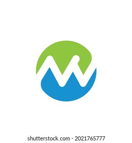 nw letter  icon  Template Vector  illustration design web