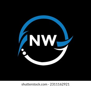 NW letter logo design with a circle shape. NW circle and cube shape logo design. NW monogram, business, real estate logo. NW Logo design with unique and simple design.
