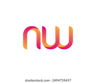 nw letter logo. nw logo design vector illustration