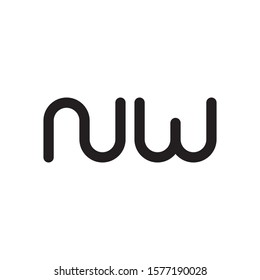 NW letter logo template vector icon design