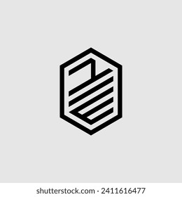NW line geometric monogram with high quality professional design that will print well