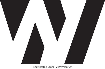 NW logo design, icon, symbol, vector file 