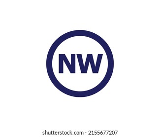 NW logo design vector template