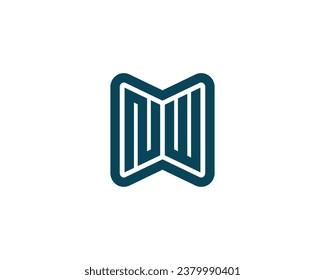 NW logo design vector template