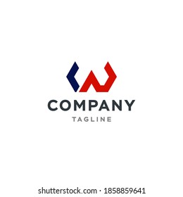 NW logo letter logotype icon font monogram vector design