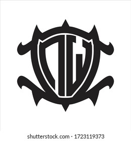 NW Logo monogram isolated with frame shield shape design template