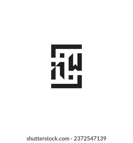 NW square concept retro logo in high quality professional design that will print well across any print media