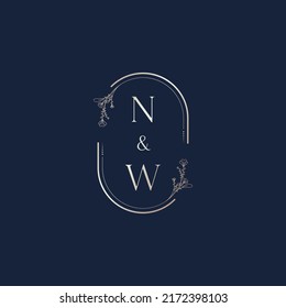 NW wedding initial logo letters in high quality professional design that will print well across any print media