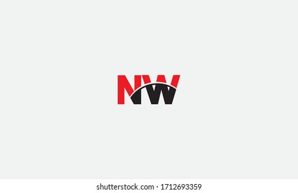 NW or WN letter logo. Unique attractive creative modern initial based letter icon logo