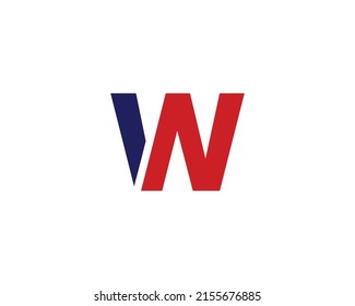 NW WN Logo design vector template