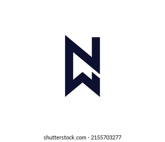 NW WN logo design vector template