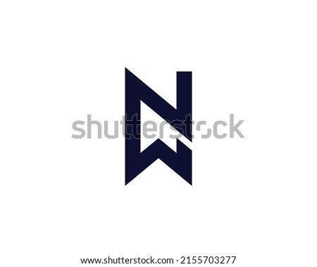 NW WN logo design vector template