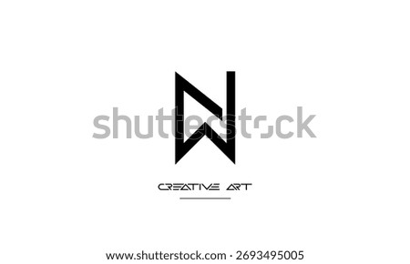 NW, WN, N, W abstract letters logo monogram
