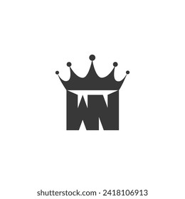 NW, WN, W AND N Abstract initial monogram letter alphabet logo design