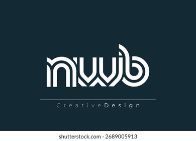 NWB Creative Unique Modern Letter Logo Design. Elegant Monogram Logo Design with Decorative Elements and Typography