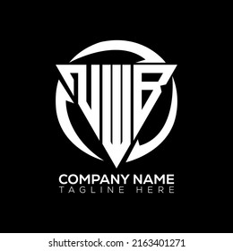 NWB diseño de logotipo moderno inicial plantilla de icono vectorial