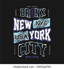 nwe york city downtown graphic typography design t shirt vector illustration element abstract