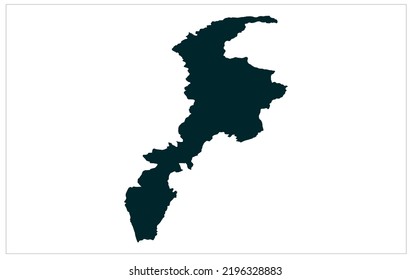 NWFP Pakistan vector map illustration on white background , NWFP Pakistan Map