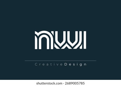 NWI Creative Unique Modern Letter Logo Design. Elegant Monogram Logo Design with Decorative Elements and Typography