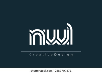 NWL Creative Unique Modern Letter Logo Design. Elegant Monogram Logo Design with Decorative Elements and Typography