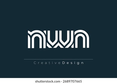 NWN Creative Unique Modern Letter Logo Design. Elegant Monogram Logo Design with Decorative Elements and Typography
