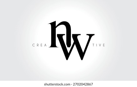 NWnw Elegant Serif Monogram Logo – Luxury Lowercase Typographic Lettermark for Modern Branding