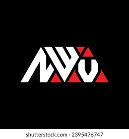 NWV triangle letter logo design with triangle shape. NWV triangle logo design monogram. NWV triangle vector logo template with red color. NWV triangular logo Simple, Elegant, and Luxurious design.