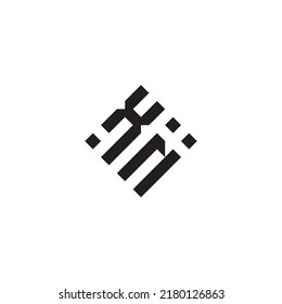 NX abstraktes geometrisches Concept-Logo in hochwertigem professionellem Design, das sich am besten für den Straßenstil eignet