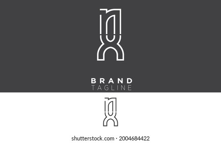 NX Alphabet letters Initials Monogram logo NX, X and N