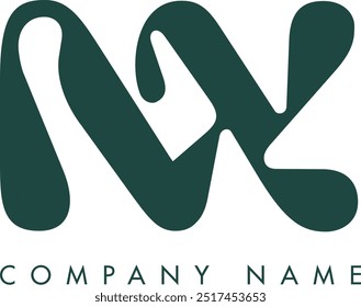 Diseño de Vector de logotipo de letra abstracta moderna creativa NX. Utilizable para su empresa o negocio e identidad de marca.