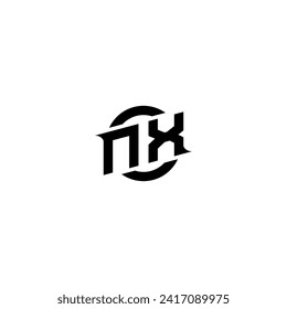 NX initial game logo, banner design for your e-sports or streaming team