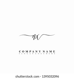 NX Initial luxury handwriting logo vector
