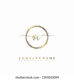 NX Initial luxury handwriting logo vector