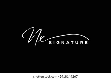 NX initials Handwriting signature logo. NX Hand drawn Calligraphy lettering Vector. NX letter real estate, beauty, photography letter logo design.