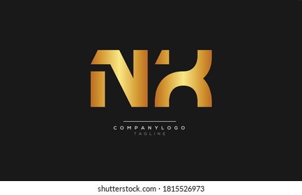 NX initials monogram letter text alphabet logo design