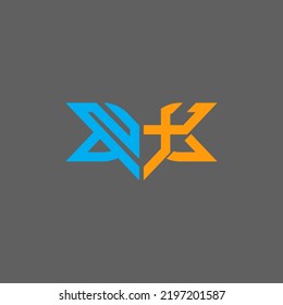 NX letter logo creative design with vector graphic, NX simple and modern logo.