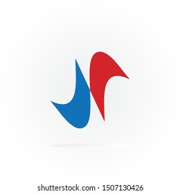 N/X Letter logo icon design template elements.