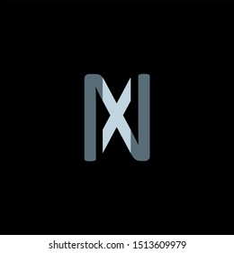 NX Letter monogram with abstrac concept style design