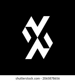NX lettermark logo. the combination of the letters N and X into a new, original and modern shape