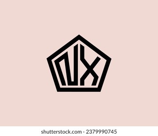 NX logo design vector template