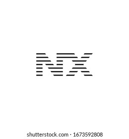 NX monogram logo with lines accent.