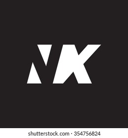 NX negative space letter logo black background