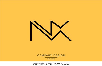 NX, XN, Abstract Letters Logo Monogram